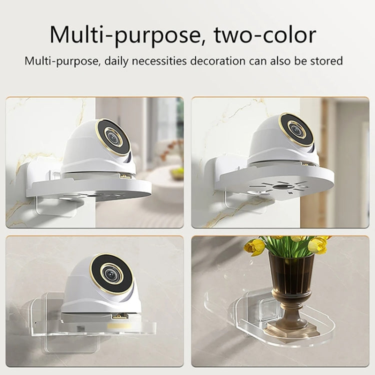 Traceless Wall Mounted Camera Bracket Home No-Punch Surveillance Rack Router Shelf, Transparent Traceless Wall Mounted Camera Bracket Home No-Punch Surveillance Rack Router Shelf, Transparent